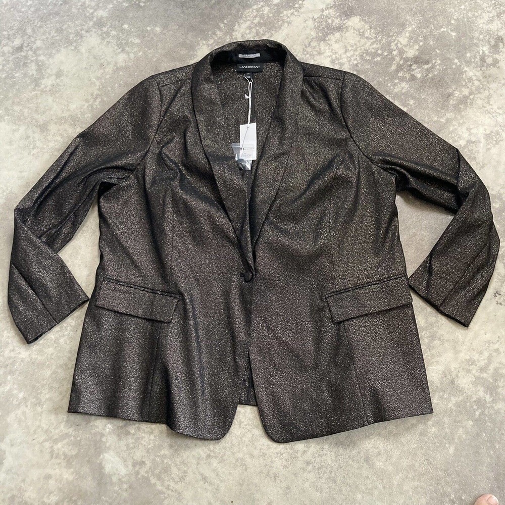 Lane Bryant The Bryant Blazer‎ Sexy Stretch Glitter Womens Size 24